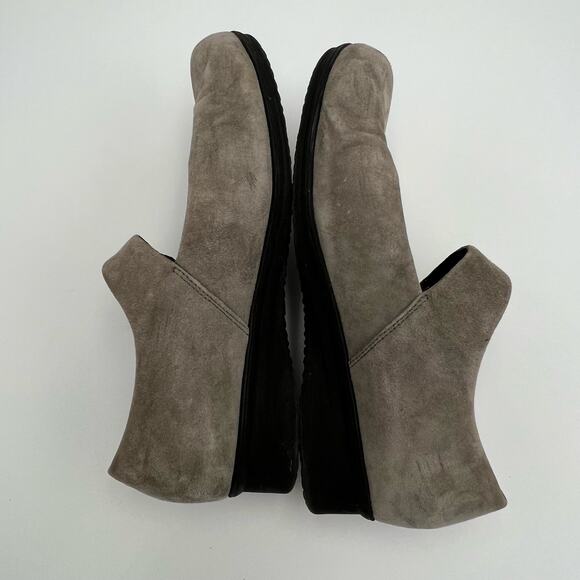 Abeo Ella Maryjane Wedge Shoes Womens 8.5 Gray Suede Leather Comfort Walking - Picture 6 of 10